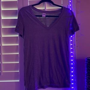 PINK Victoria’s Secret V-Neck Grey Tee